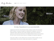 Tablet Screenshot of emilydavidson.ca